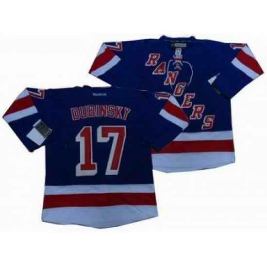 New York Rangers #17 BRANDON DUBINSKY blue jerseys